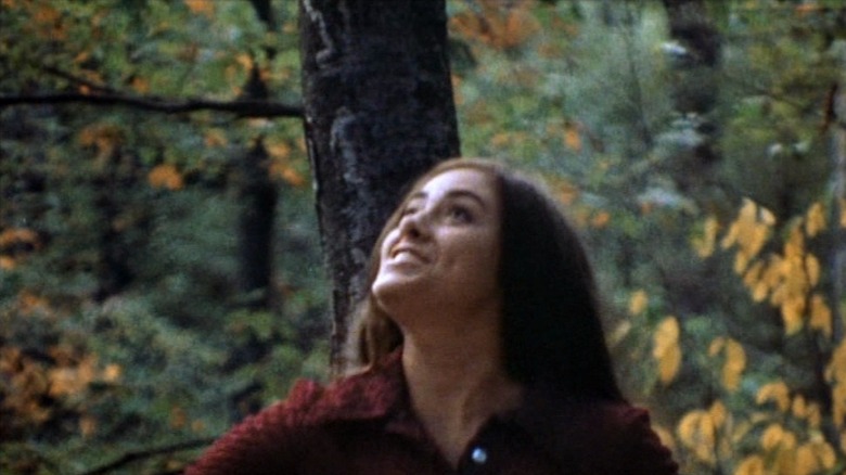 Woman in the woods in Last House on the Left