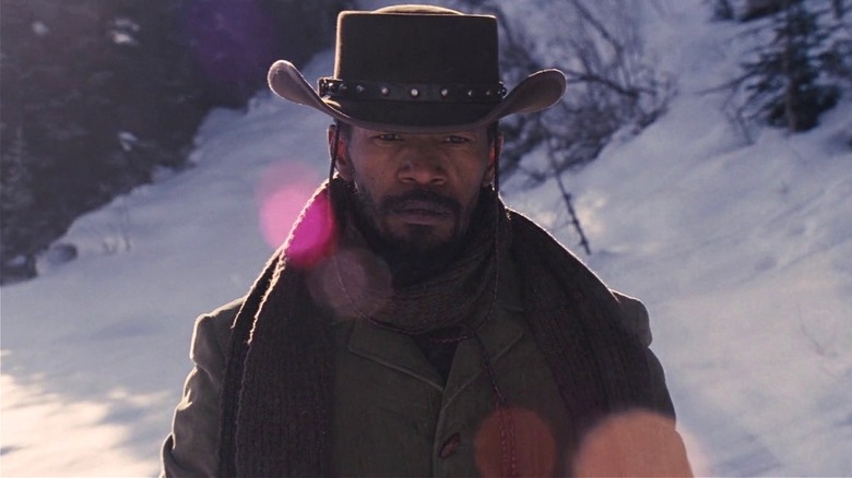 Django outside in the snow