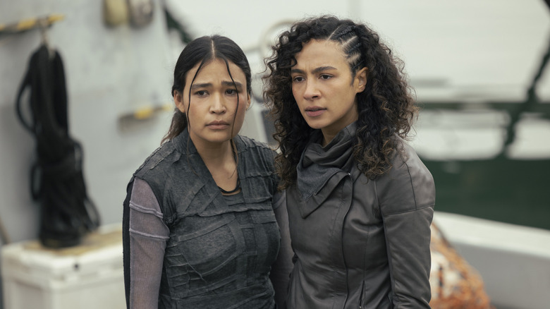 Adina and Frankie on boat