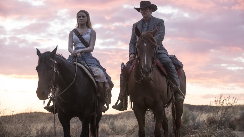 Dolores and Teddy on horseback