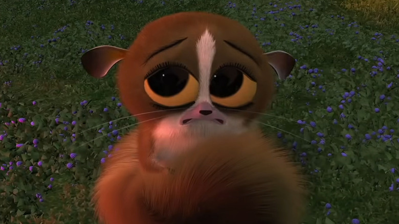 Mort crying into his tail