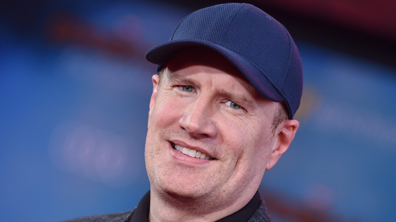 Feige wears a hat