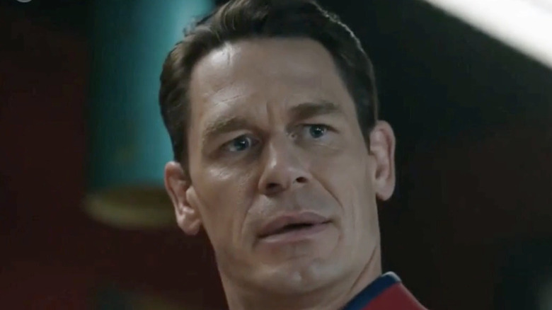 John Cena as Peacemaker is bewildered in HBO Max Peacemaker