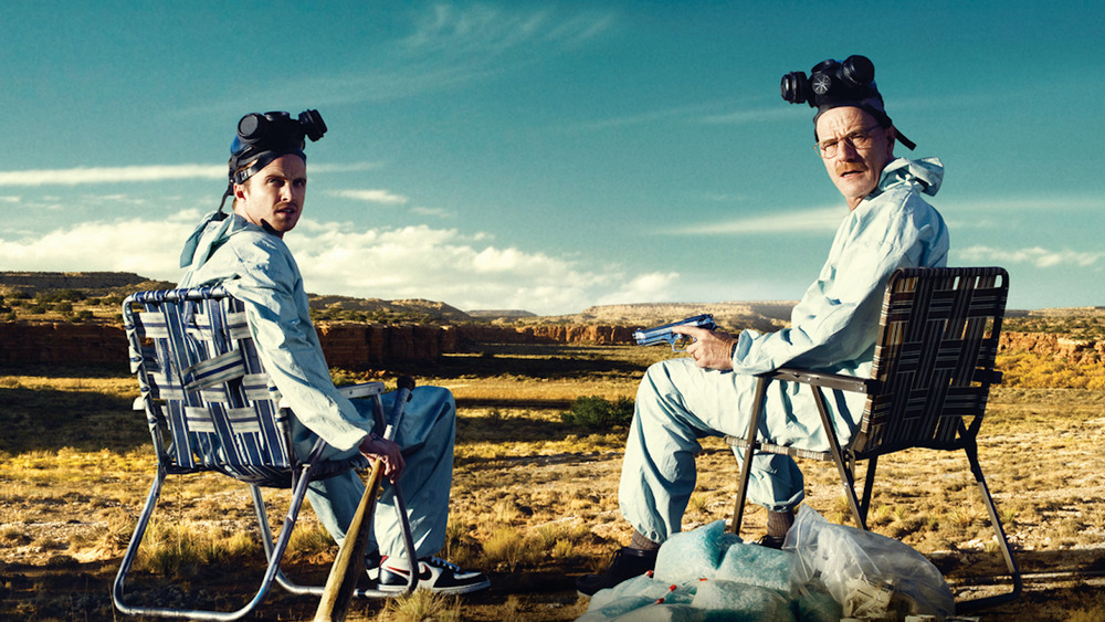 Aaron Paul and Bryan Cranston in Breaking Bad promo art