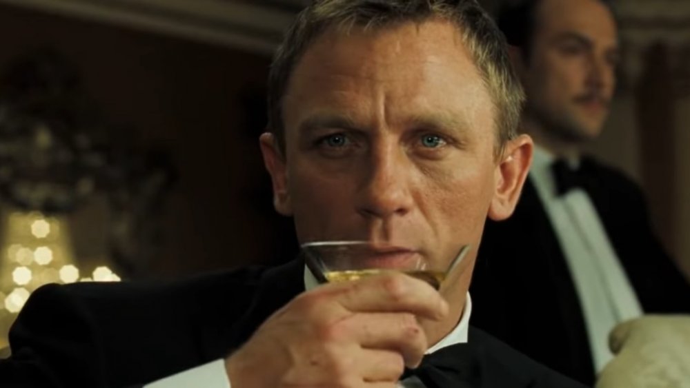 Daniel Craig as James Bond indulging in a martini in Casino Royale