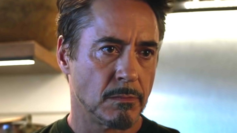 Tony Stark looking stern