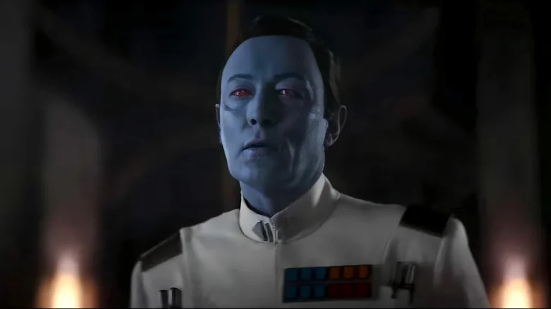 what does ahsoka's grand admiral thrawn look like out of costume?