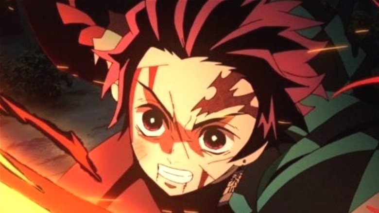 Tanjiro bloody scar demon slayer