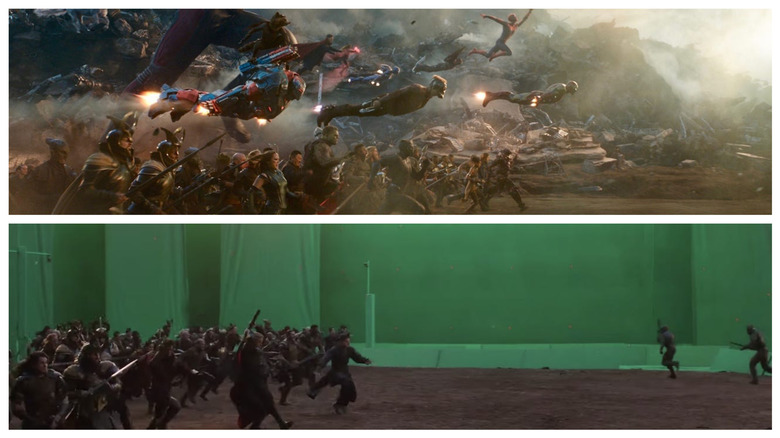 Before and after images of that epic Avengers: Endgame finale
