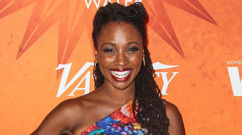 Shanola Hampton excited red carpet