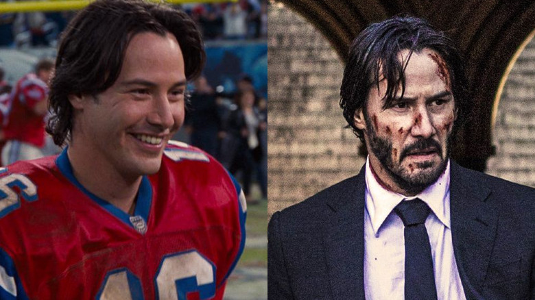Shane Falco smiling John Wick grimace
