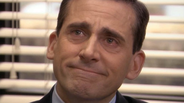 Michael Scott crying