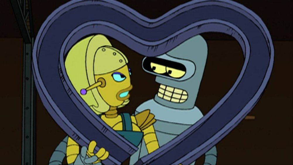 Bender had a short-lived romance with Angelyne on Futurama