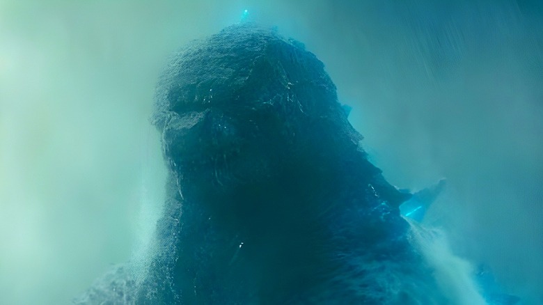 Godzilla rising out of ocean