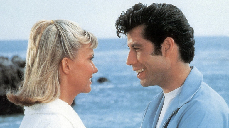 Danny and Sandy on the beach in "Grease" (1978)