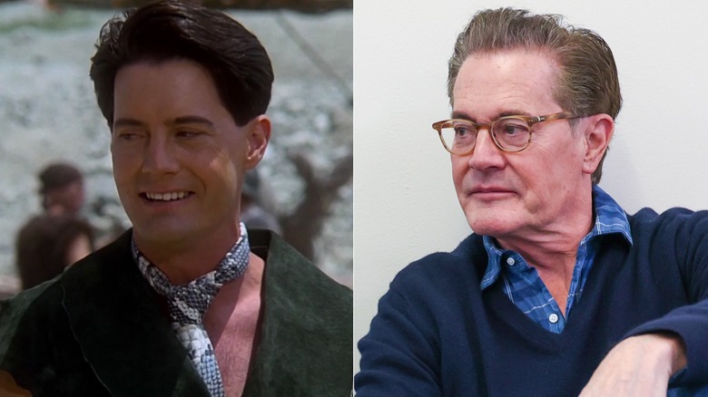 Kyle MacLachlan in The Flintstones (left) and in 2025 (right)