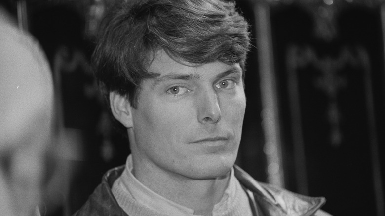 Christopher Reeve looking at camera