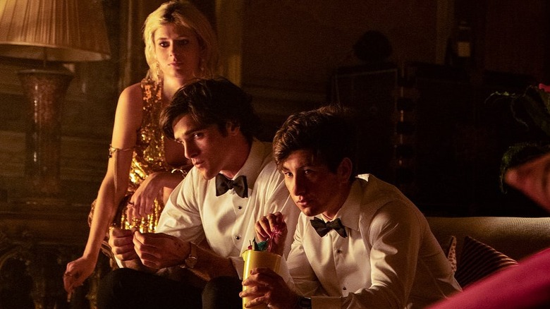 Venetia, Felix, and Oliver at party
