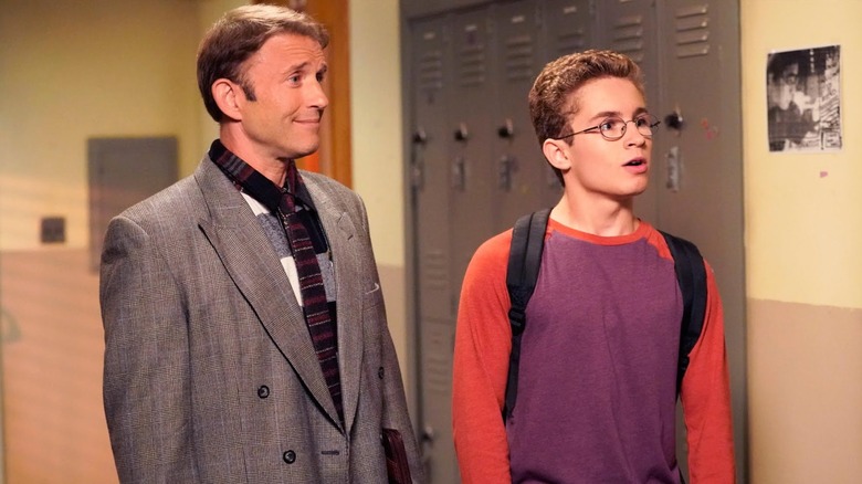 Ilam on the set of The Goldbergs