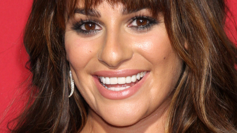 Lea Michele poses for photo