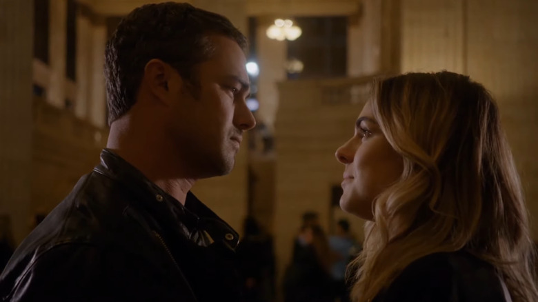Severide and Brittany smiling