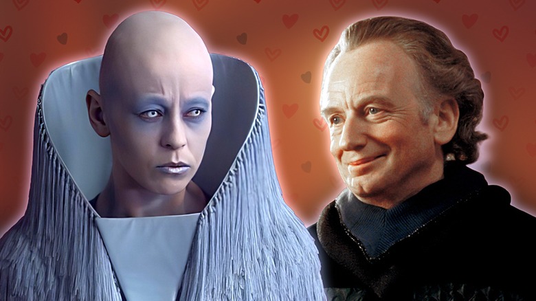 Sly Moore with Sheev Palpatine
