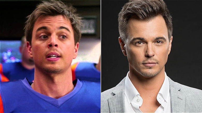 Alex Moran next to Darin Brooks in grey blazer against black background