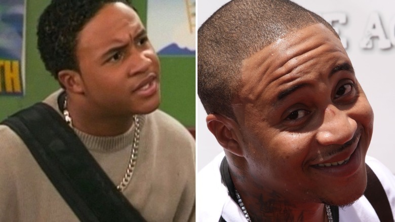 Eddie with an upset expression and Orlando Brown