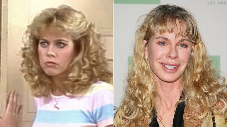 Jenilee Harrison as Cindy on Three's Company (left), and in 2016 (right)