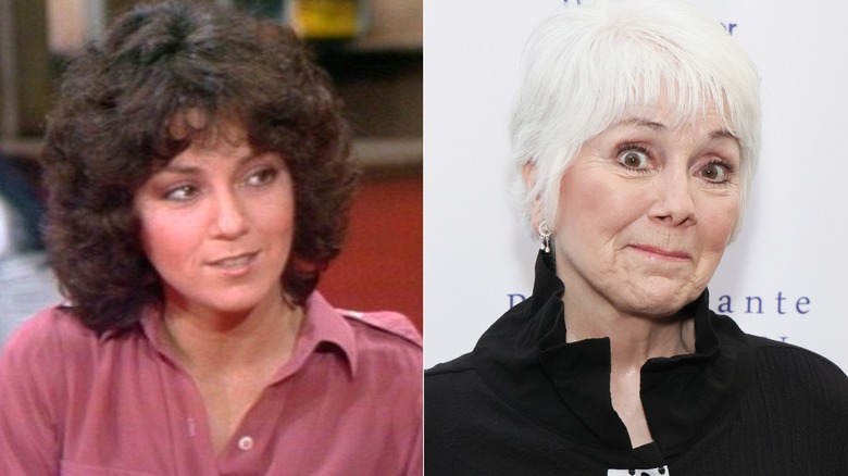 Joyce DeWitt as Janet on Three's Company (left), and in 2024 (right)