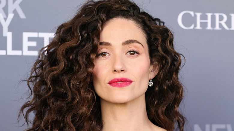 Emmy Rossum with curly hair