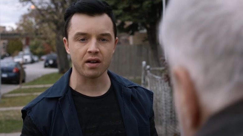Mickey talks to dad, Shameless