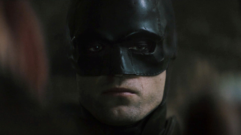 The Batman frowning in mask