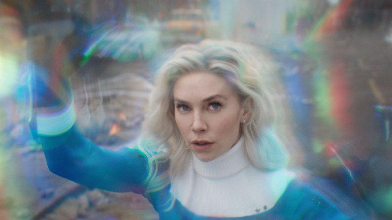 Sue Storm using her powers in The Fantastic Four: First Steps (2025)