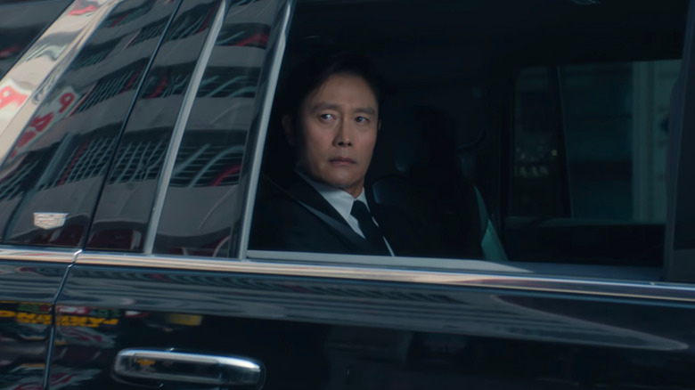 The Front Man looking out of car window (2025)