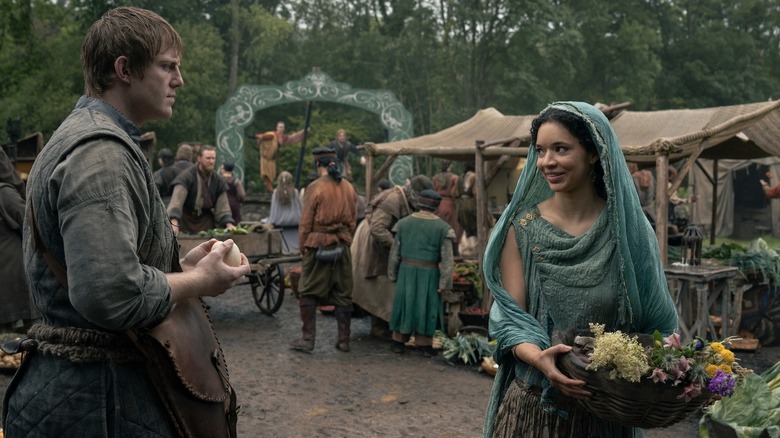 Tanselle smiling at Ser Duncan the Tall in A Knight of the Seven Kingdoms