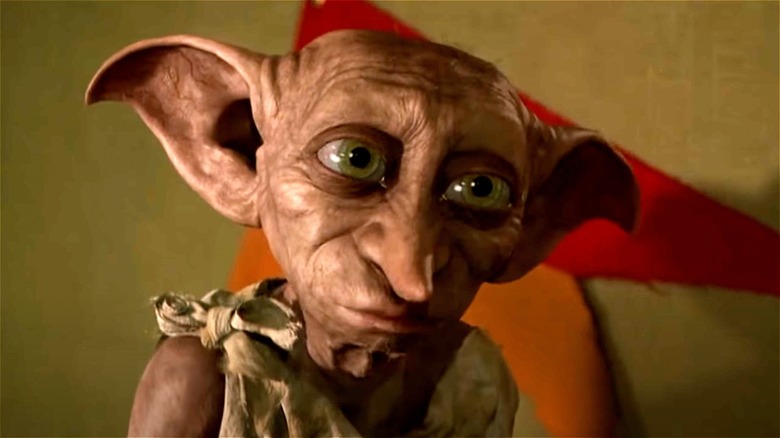 Dobby staring in Harry's bedroom