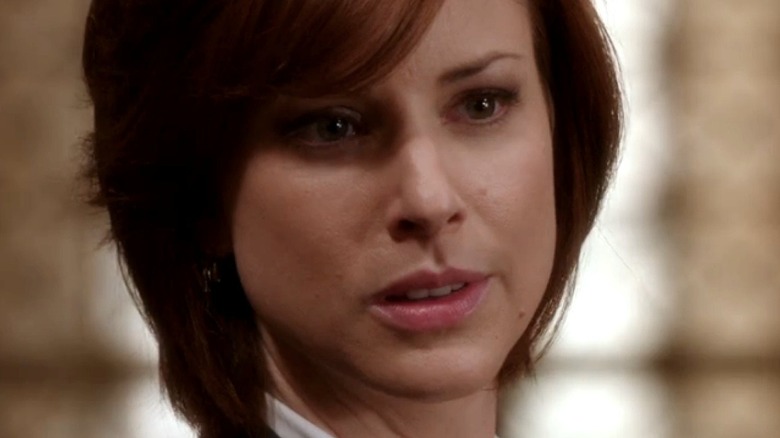 Casey Novak looking concerned 