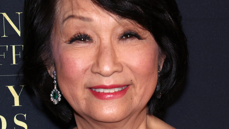 Connie Chung smiling on red carpet
