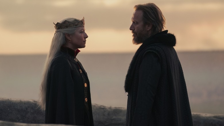 Rhaenyra Targaryen staring down Otto Hightower