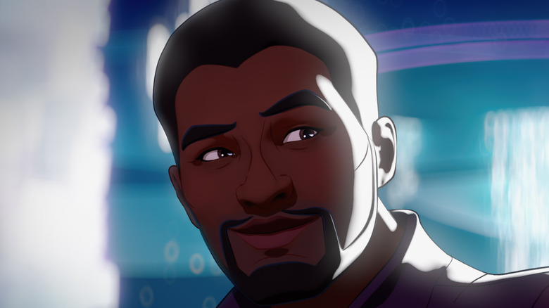 Animated T'Challa smiling