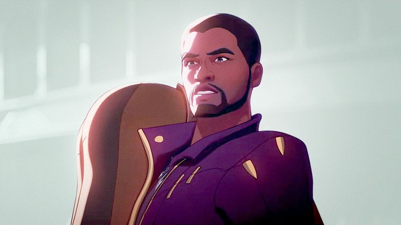 Animated T'Challa surprised