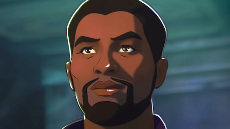 Animated T'Challa grinning