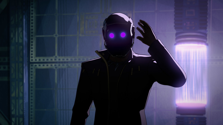 Animated T'Challa as Star Lord wearing mask