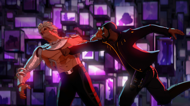 Animated T'Challa fighting