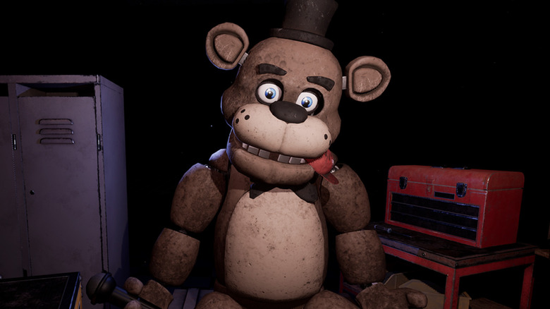 Freddy staring blankly