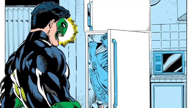 Green Lantern finding body in fridge