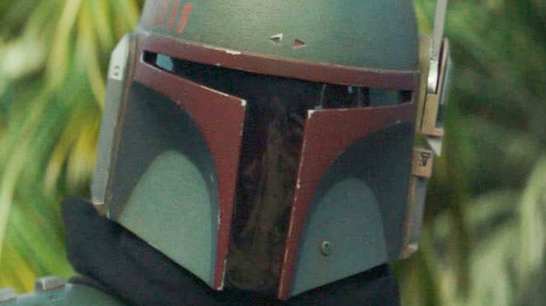Boba Fett wearing his helmet