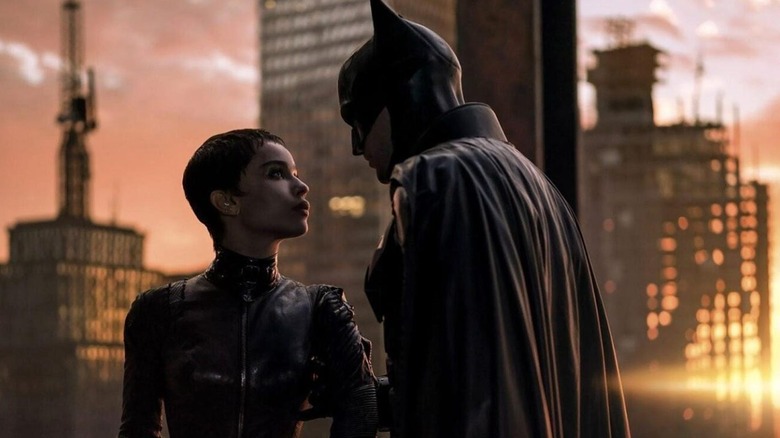 Catwoman and Batman talking