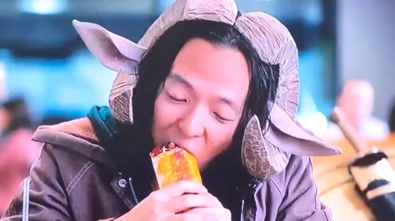 Actor eating Taco Bell